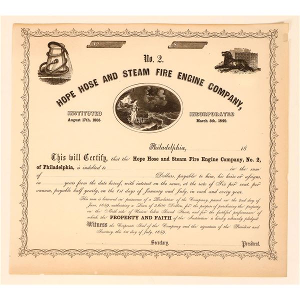 Hope Hose and Steam Fire Engine , 1859 [191263]