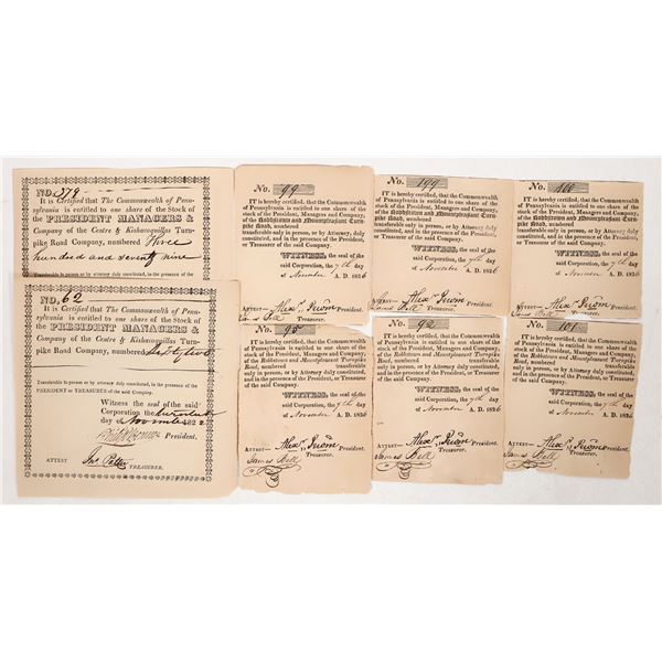 Early Turnpike Road Stock Group, 1822-1826 [191918]