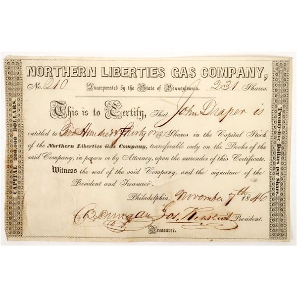 Northern Liberties Gas Company Stock [191362]