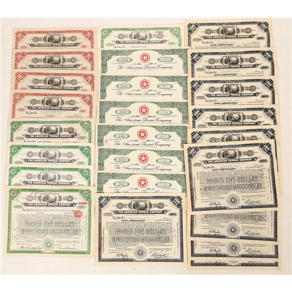 American Thread Co. Stocks, 4 Different, 25 [191234]