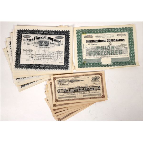 Hotel Stocks, 3 Different with Dupes [191087]