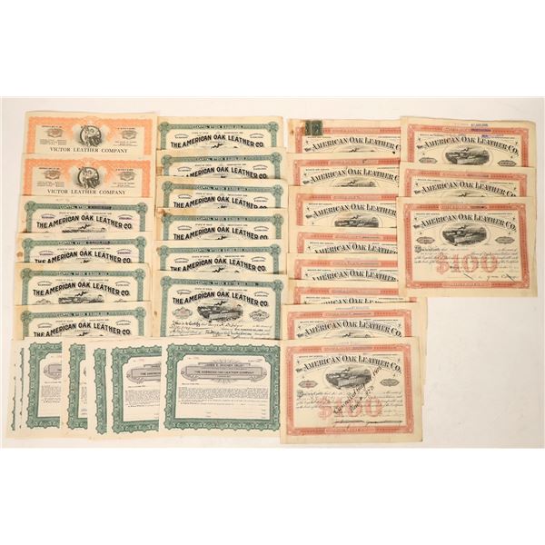 Leather Company Stocks, 4 Different, 32 Total [191236]