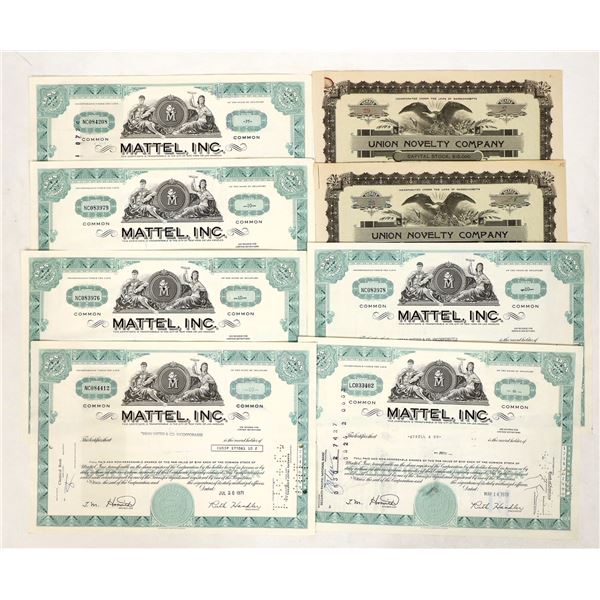 Mattel and Union Novelty Stocks [191173]