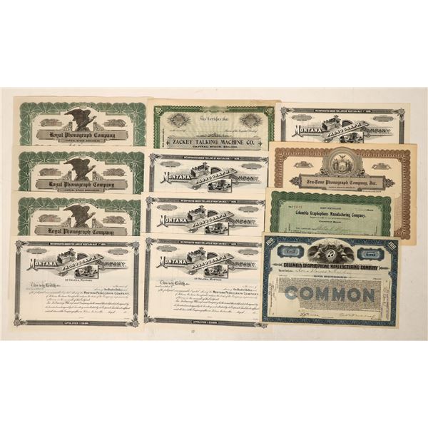 Phonograph Stocks, 6 Different with Dupes [191100]