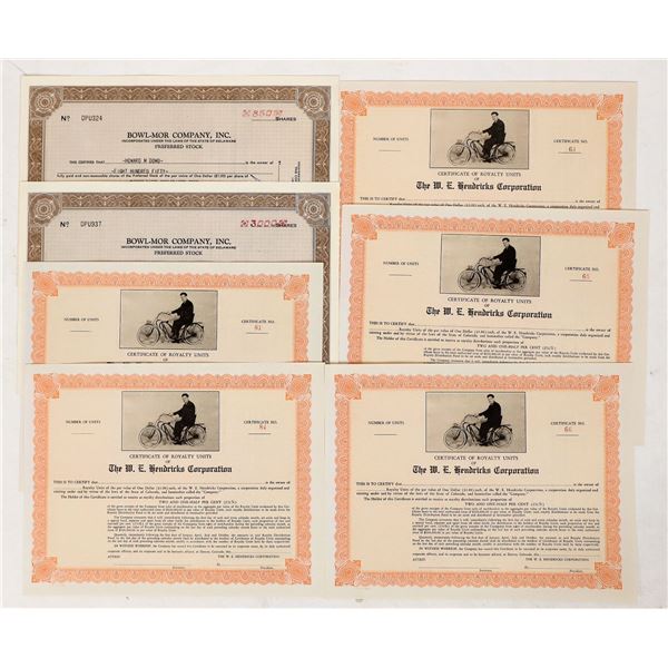 Bicycle and Bowling Stocks, 2 Different, 7 Total [191178]