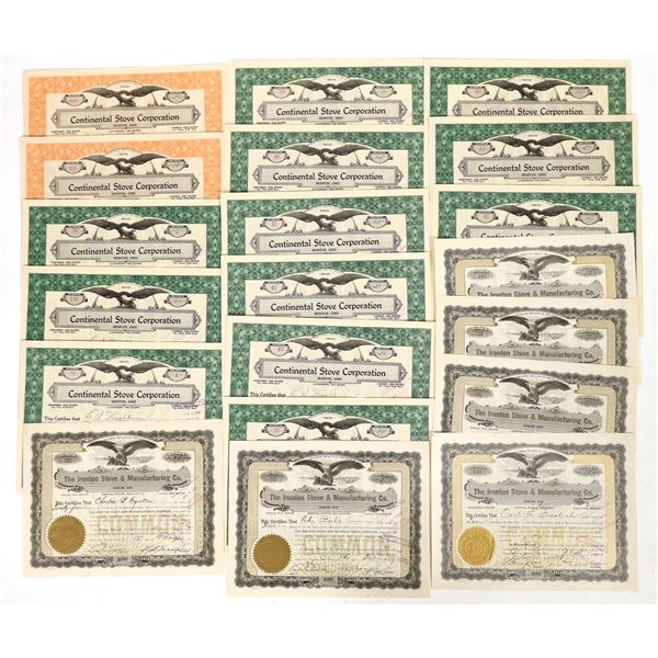 Stove Company Stocks, 3 Different, 20 Total [191181]
