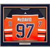 Image 1 : CONNOR MCDAVID SIGNED AND FRAMED EDMONTON OILERS JERSEY (PSA COA)