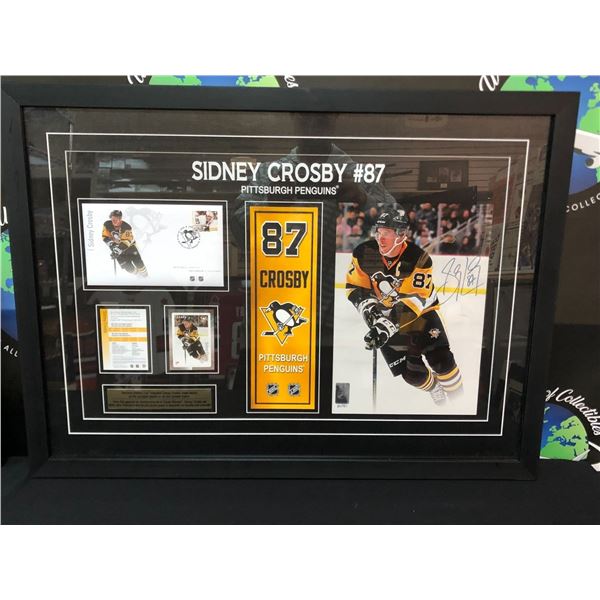 SIDNEY CROSBY SIGNED PITTSBURGH PENGUINS COLLAGE 614/987 (NHL COA)