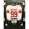 Image 1 : PROFESSIONALLY FRAMED WAYNE GRETZKY SIGNED TEAM CANADA JERSEY (FRAMEWORK SPORTS COA)