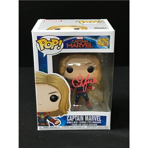 BRIE LARSON SIGNED CAPTAIN MARVEL FUNKO POP KB COA