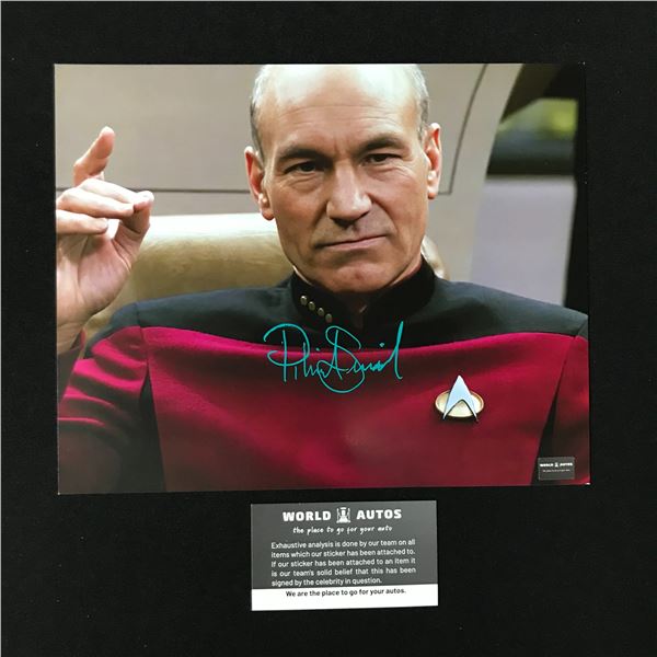 PATRICK STEWART SIGNED "CAPTAIN JEAN-LUC PICARD" 8X10 PHOTO (WORLD AUTOS COA)
