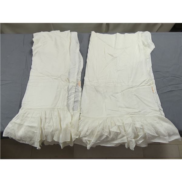 Vintage Pair of Carlin Matching Twin Size Rayon Spreads, Saks 5th Avenue