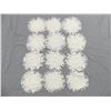 Image 1 : Set of 12 Vintage Fine Linen Silk Embroidery Coasters/Doilies