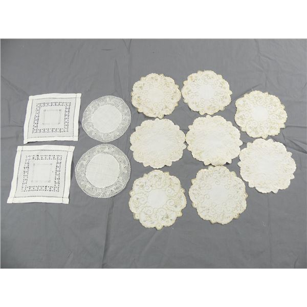 Lot of 12 Linen Coasters/Doilies