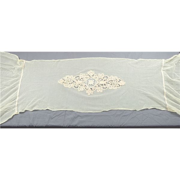 Vintage Net & Tape Lace Layover Pillow Sham