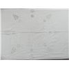 Image 4 : Vintage Cream French Linen Tea Cloth/Table Topper with Embroidery