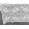 Image 2 : Vintage Handmade Fine White Crochet Teacloth with Floral Pattern