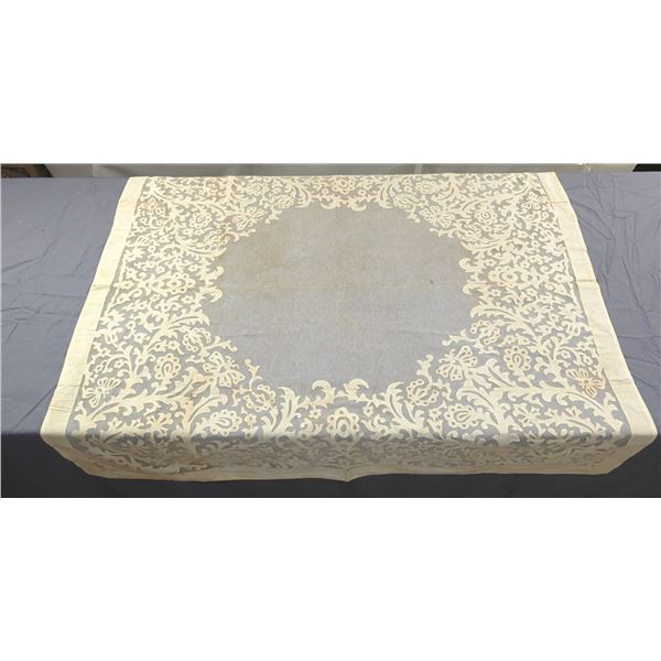 Vintage Net Applique Teacloth, from Rockefeller Estate