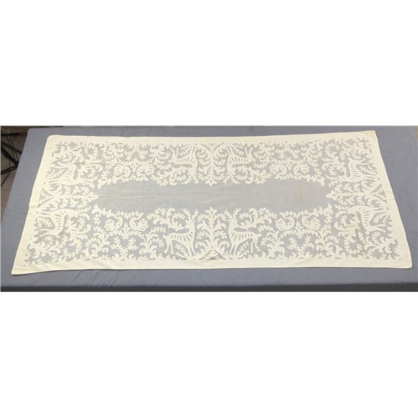 Vintage Net Applique with Deer Runner from Rockefeller Estate