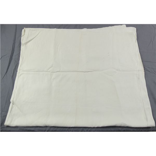 Vintage Linen Top Sheet with Ladder Work