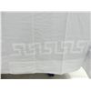 Image 4 : Vintage Greek Key Applique Summer Weight White Linen Sheet