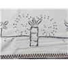 Image 3 : Vintage French Linen Top Sheet with Floral Cutwork Design