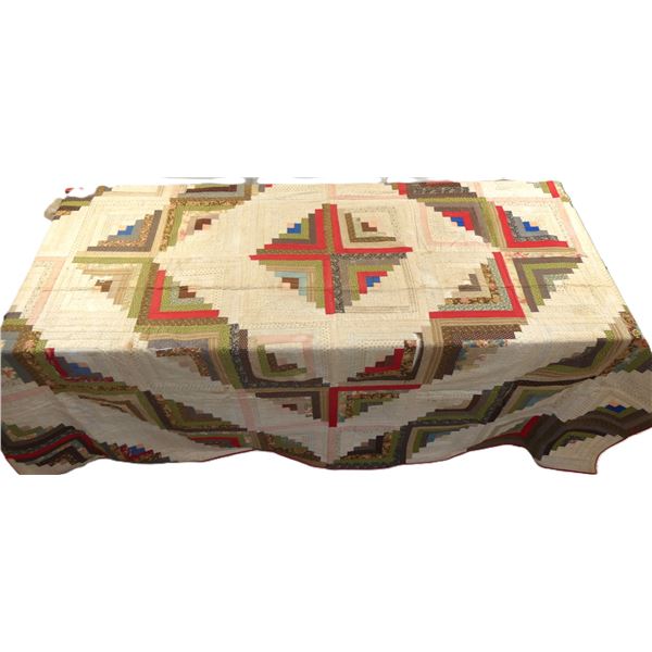 Antique 1800's Hand Quilted Counterpane Quilt