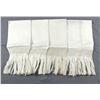 Image 1 : Lot of 5 Italian Damask Linen Fringed Towels, Old Store Stock
