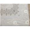 Image 3 : Vintage Italian Linen Bobbin Lace, Applique & Embroidered Tablecloth