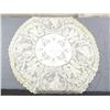 Image 1 : Vintage Round Table Topper with Figural Lace