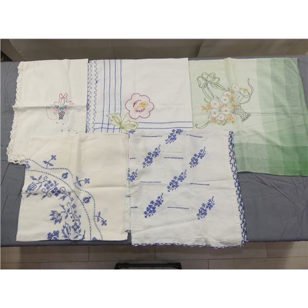 Lot of 4 Embroidered Tablecloths