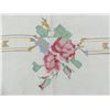 Image 6 : Vintage Hand Embroidered Cross Stitch Tablecloth with Roses