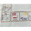 Image 6 : Vintage Linen Embroidered Cross Stick Calander Tablecloth