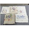 Image 1 : Lot of 5 Vintage Embroidered Tablecloths