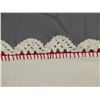 Image 6 : Vintage Hand Embroidered Kitchen Tablecloth with Crochet Trim