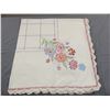 Image 7 : Vintage Hand Embroidered Kitchen Tablecloth with Crochet Trim