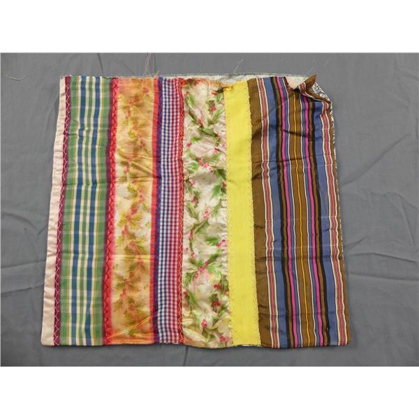 Vintage Hand Stitched Silk Ribbon Pillow Case