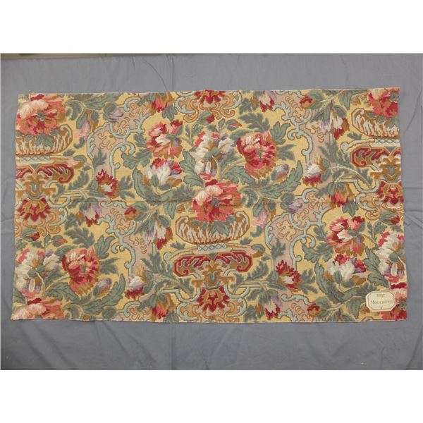 Antique 19th Century French Mouchete Botanical Cotton/Linen Fabric