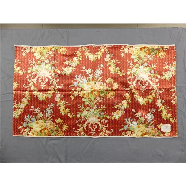 Antique 19th Century French Silk Fabric with Floral Stripe