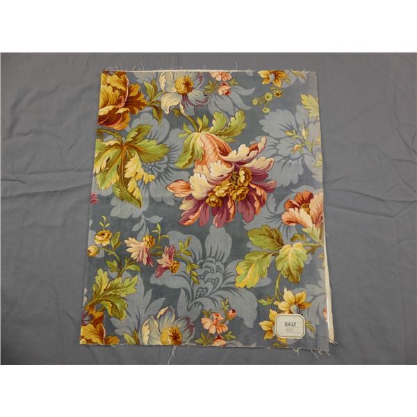 Antique 19th Century French Velvet Depose Registered Fabric, Large Scale Floral