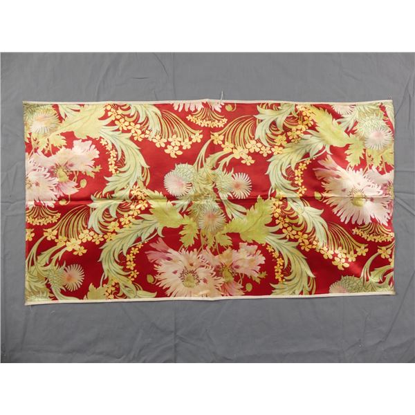 Antique 19th Century French Silk Large Scale Floral Fabric