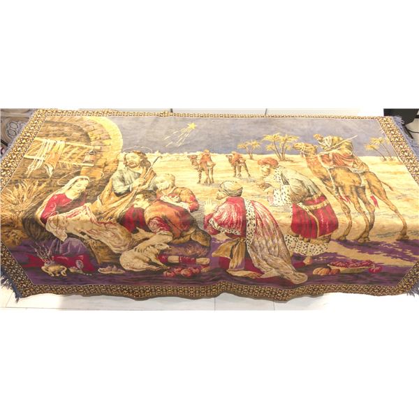 Vintage Velvet Tapestry, The Birth of Jesus