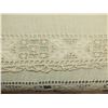 Image 4 : Vintage Heavy Linen Tablecloth with Embroidery Throughout