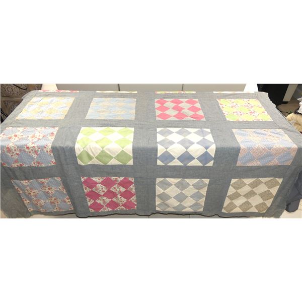 Antique Block Style Quilt Top