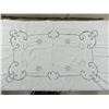 Image 2 : Vintage Hand Embroidered Eyelet Dinning Tablecloth