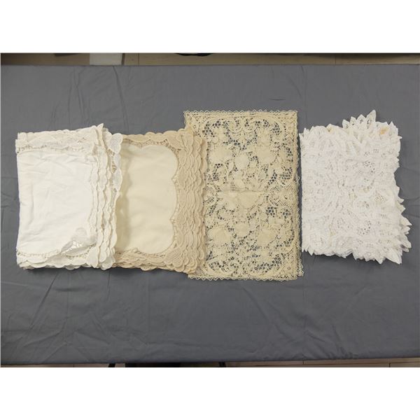 Lot of Vintage Placemats, Tape Lace & Other