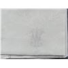 Image 2 : Lot of 3 Vintage Damask Embroidered Monogrammed Tablecloths
