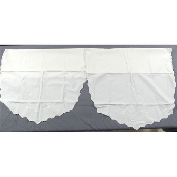 Pair of Vintage Embroidered Envelope Pillow Shams