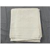 Image 2 : Vintage Linen Embroidered Monogram Flat Sheet