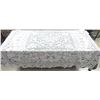 Image 1 : Vintage Embroidered Lace & Net Dinning Tablecloth